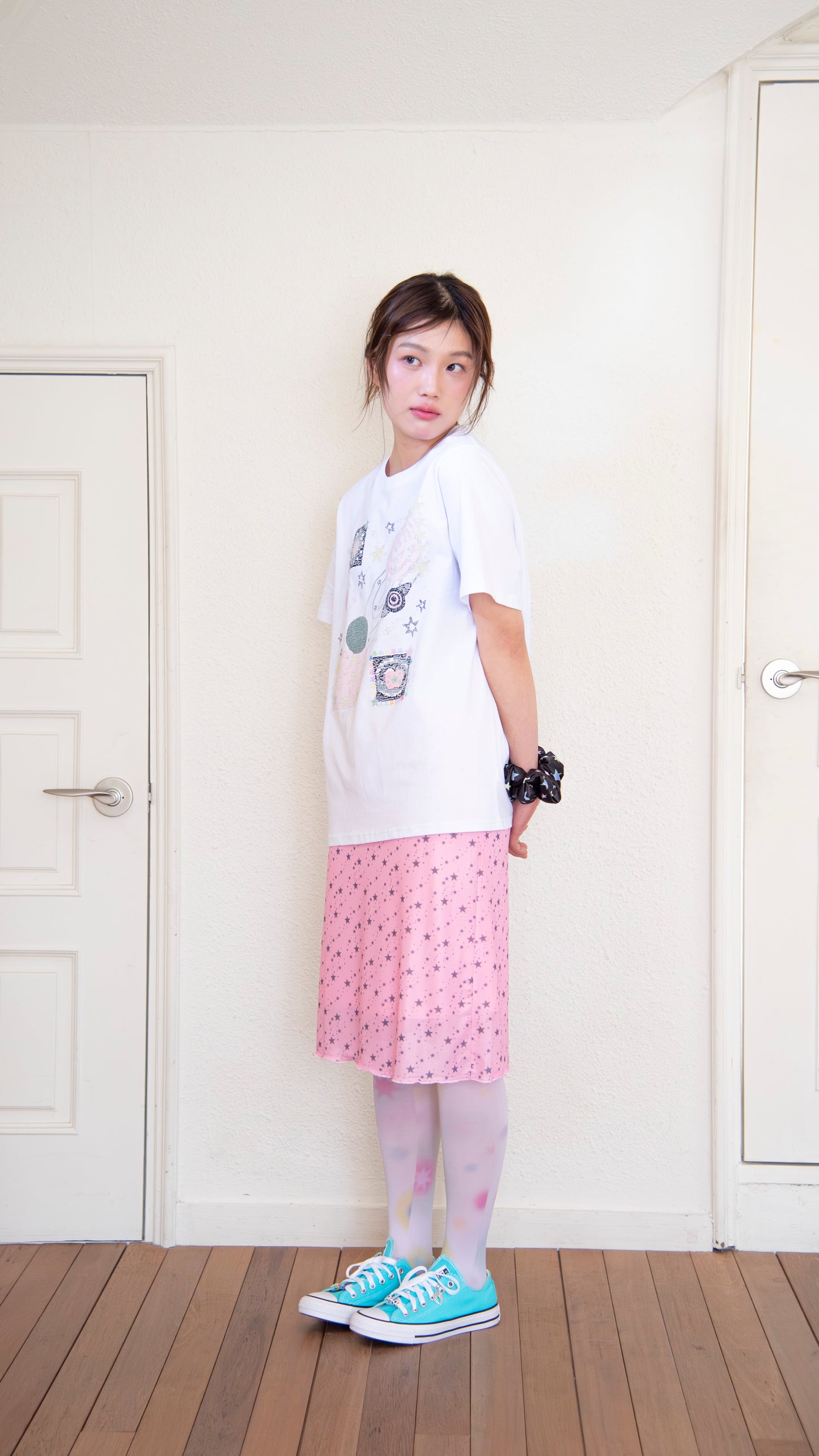 193 Star mesh midi skirt