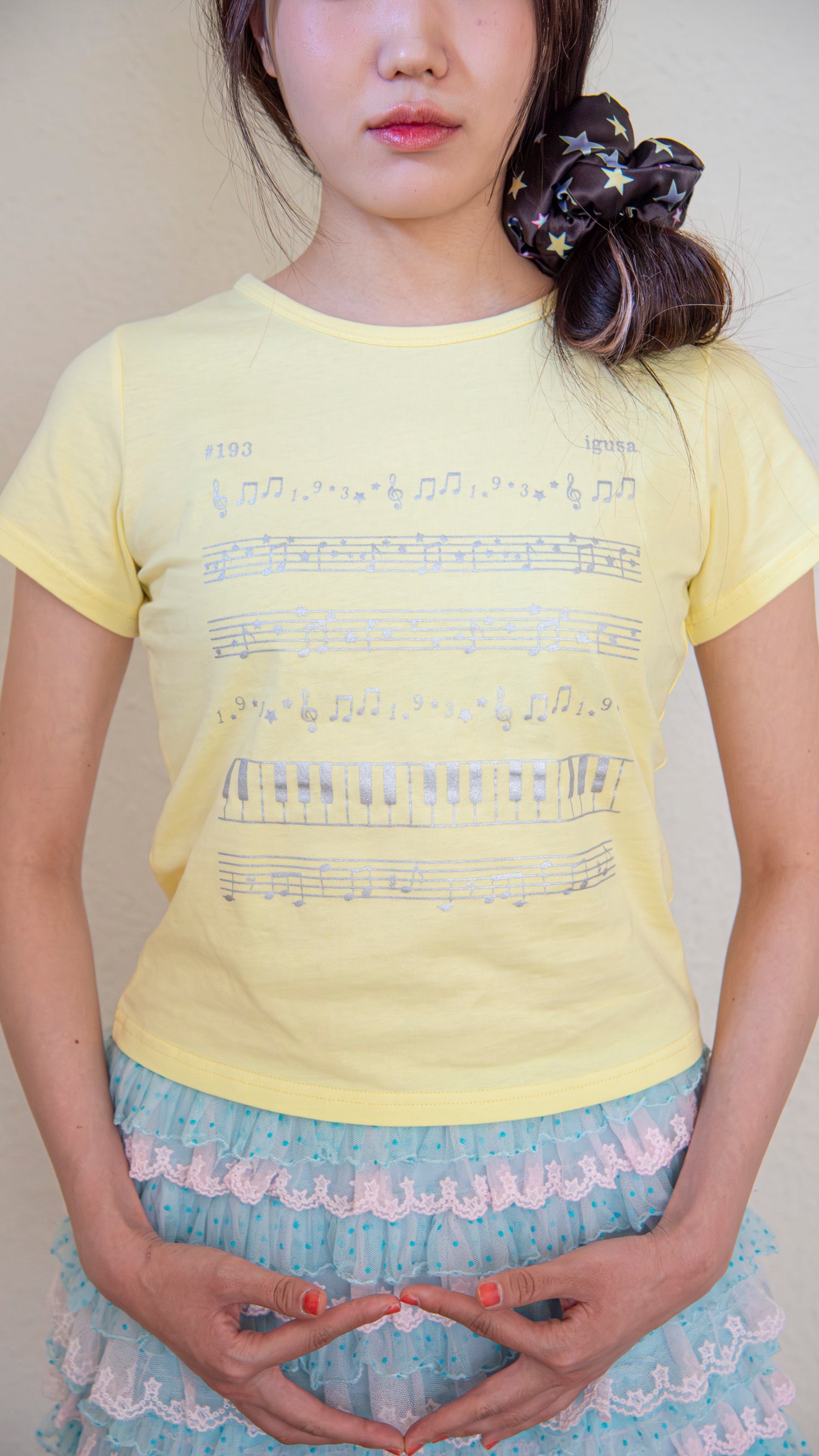 193 Piano glitter T-shirt