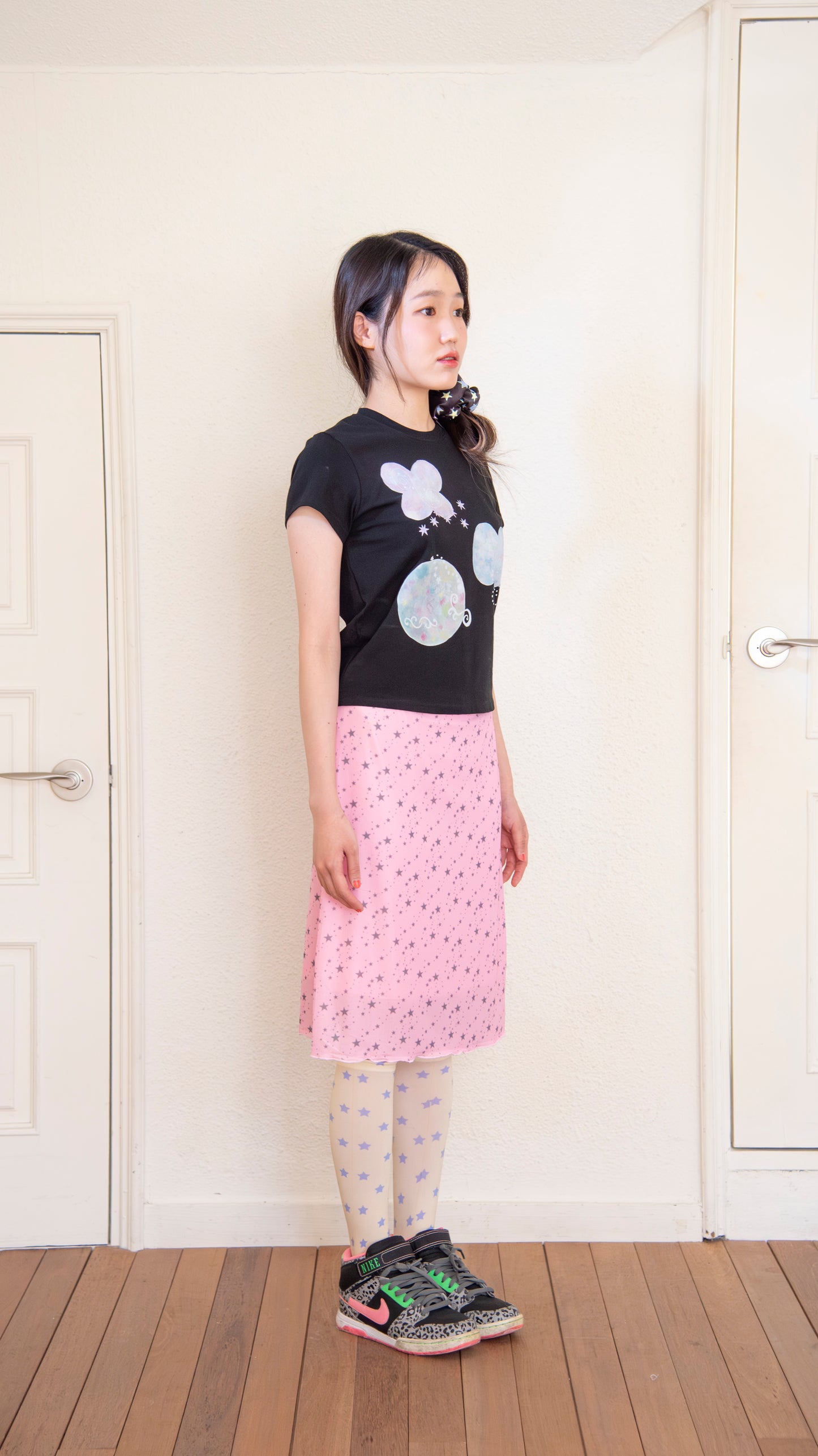 193 Star mesh midi skirt