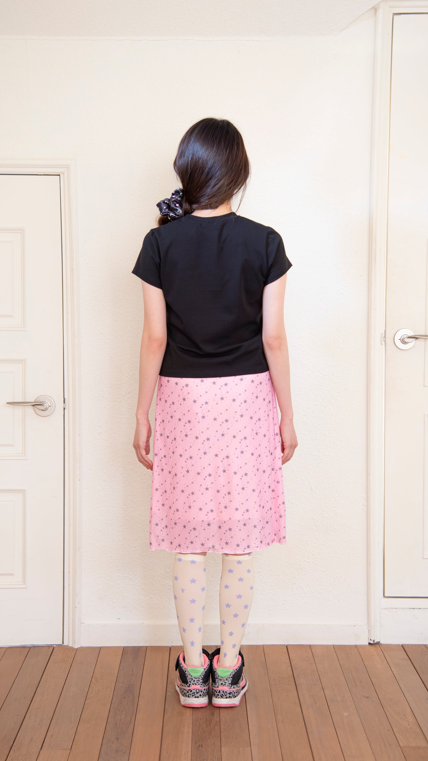 193 Star mesh midi skirt