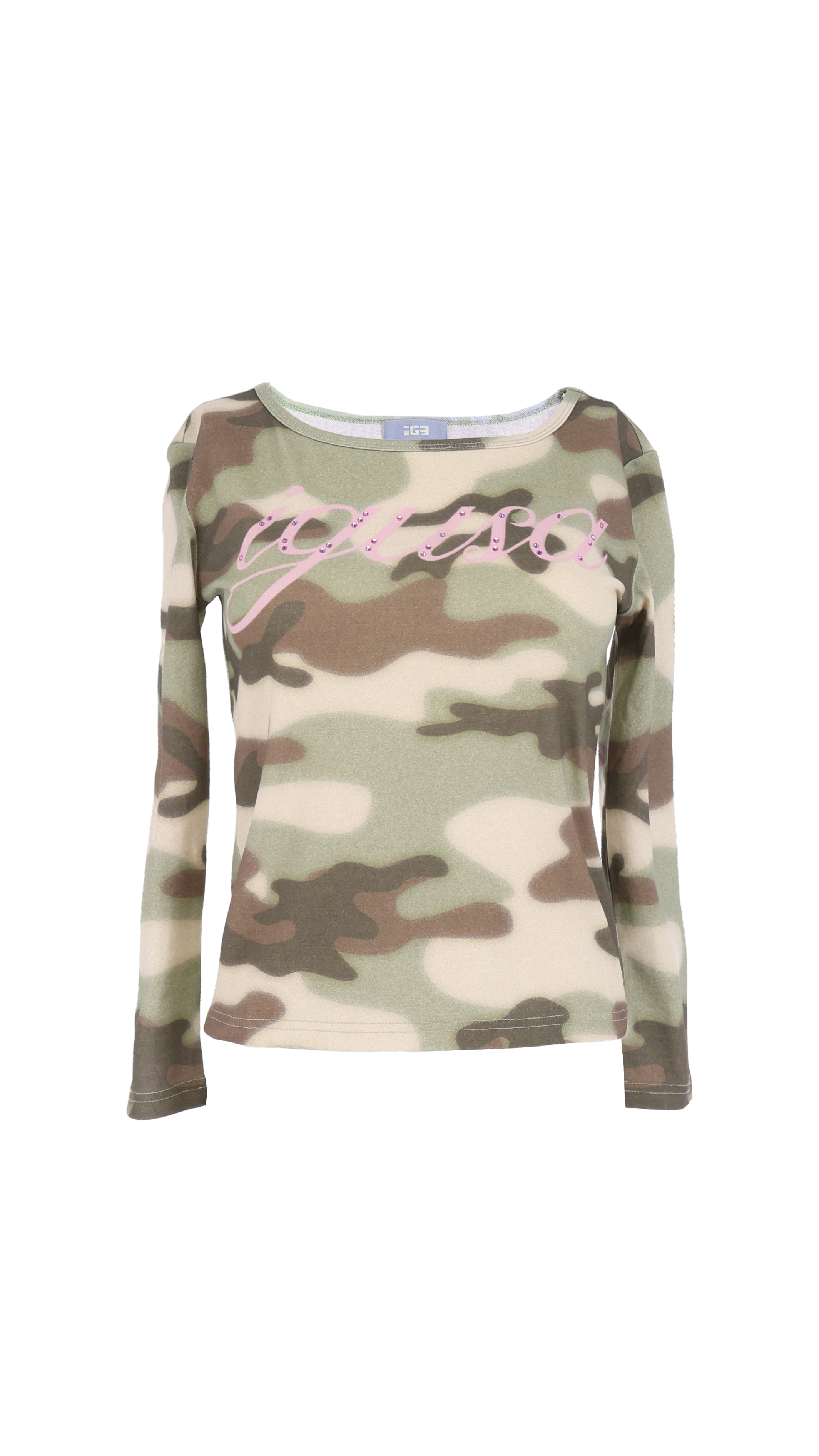 Camouflage 3/4 sleeve top – Igusa Camouflage 3/4 sleeve top – Igusa