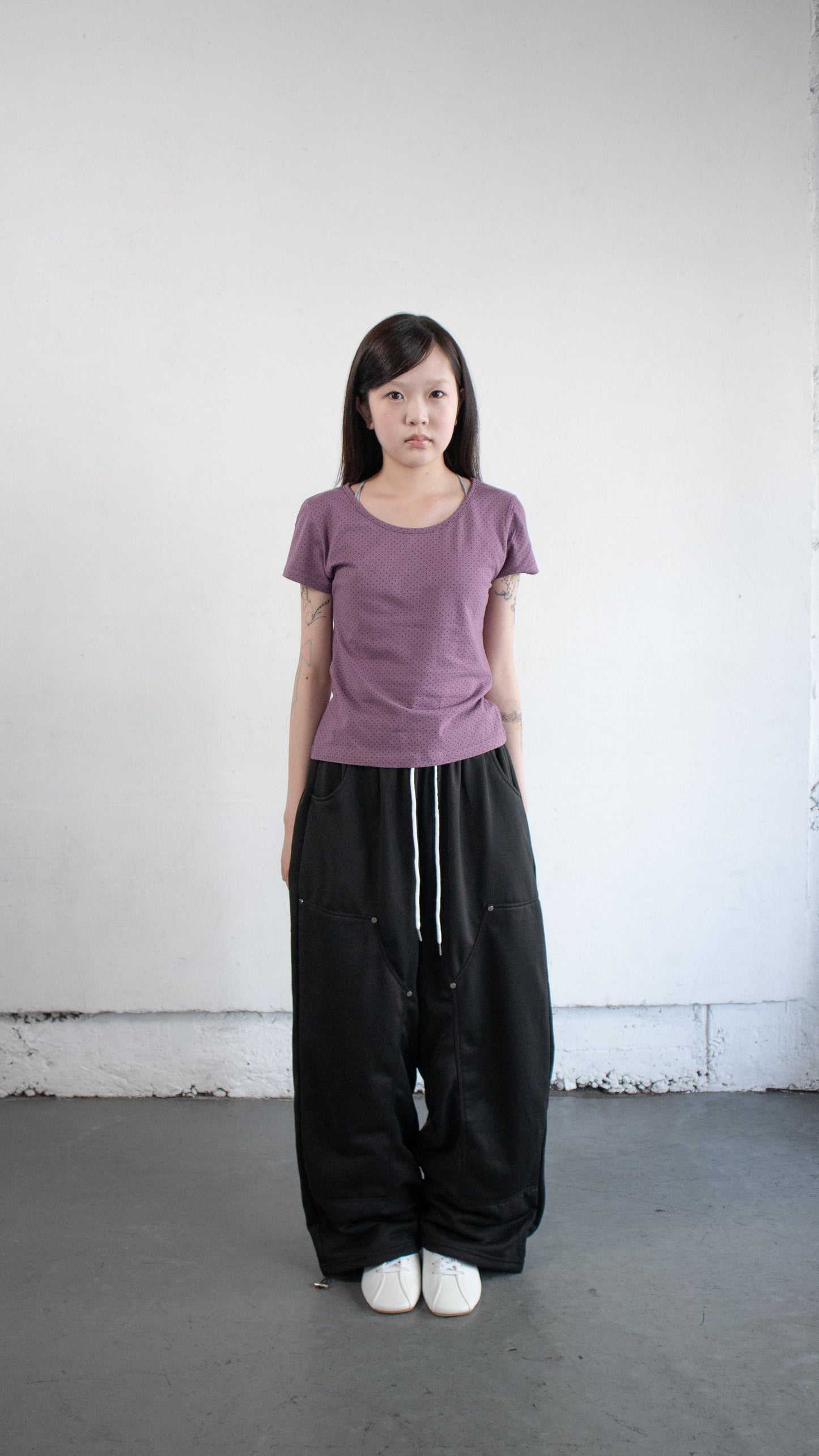 Dot basic t-shirt (purple)