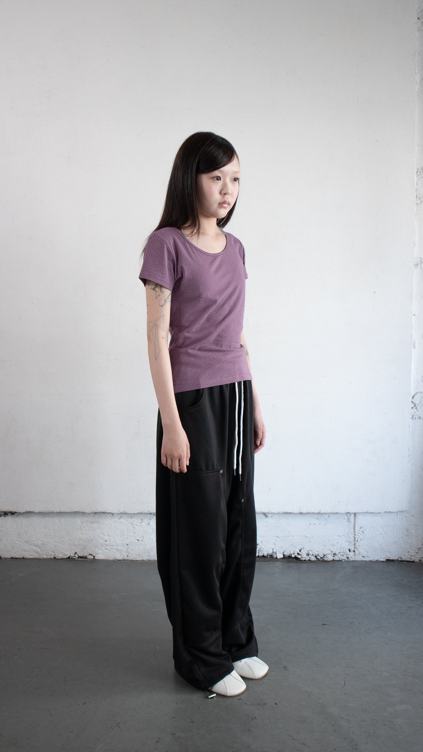 Dot basic t-shirt (purple)