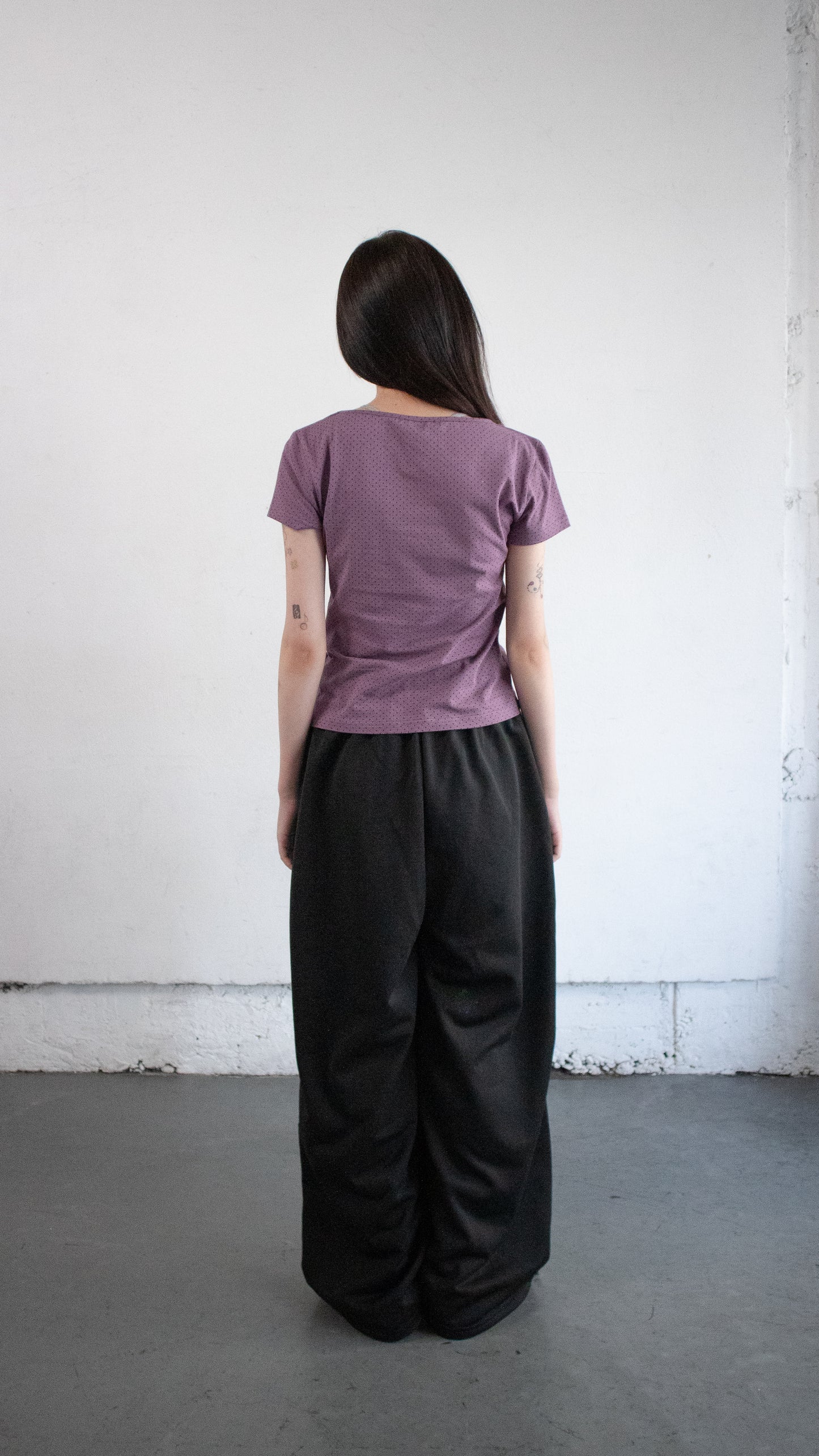 Dot basic t-shirt (purple)