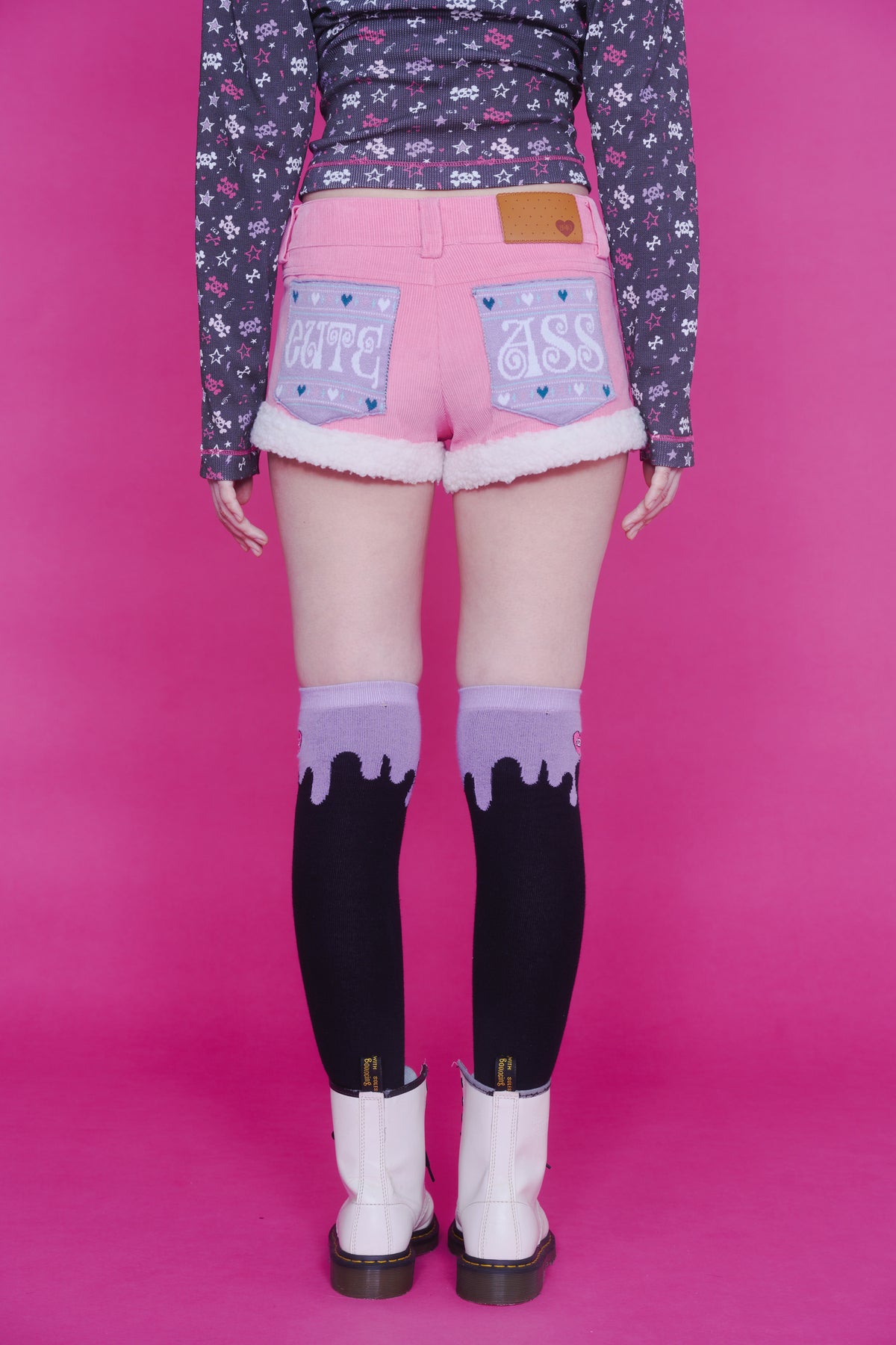 MELT OVER KNEE SOCKS BLACK