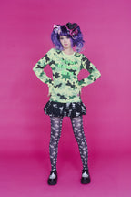 KAWAII CAMO WAFFLE TOP GREEN