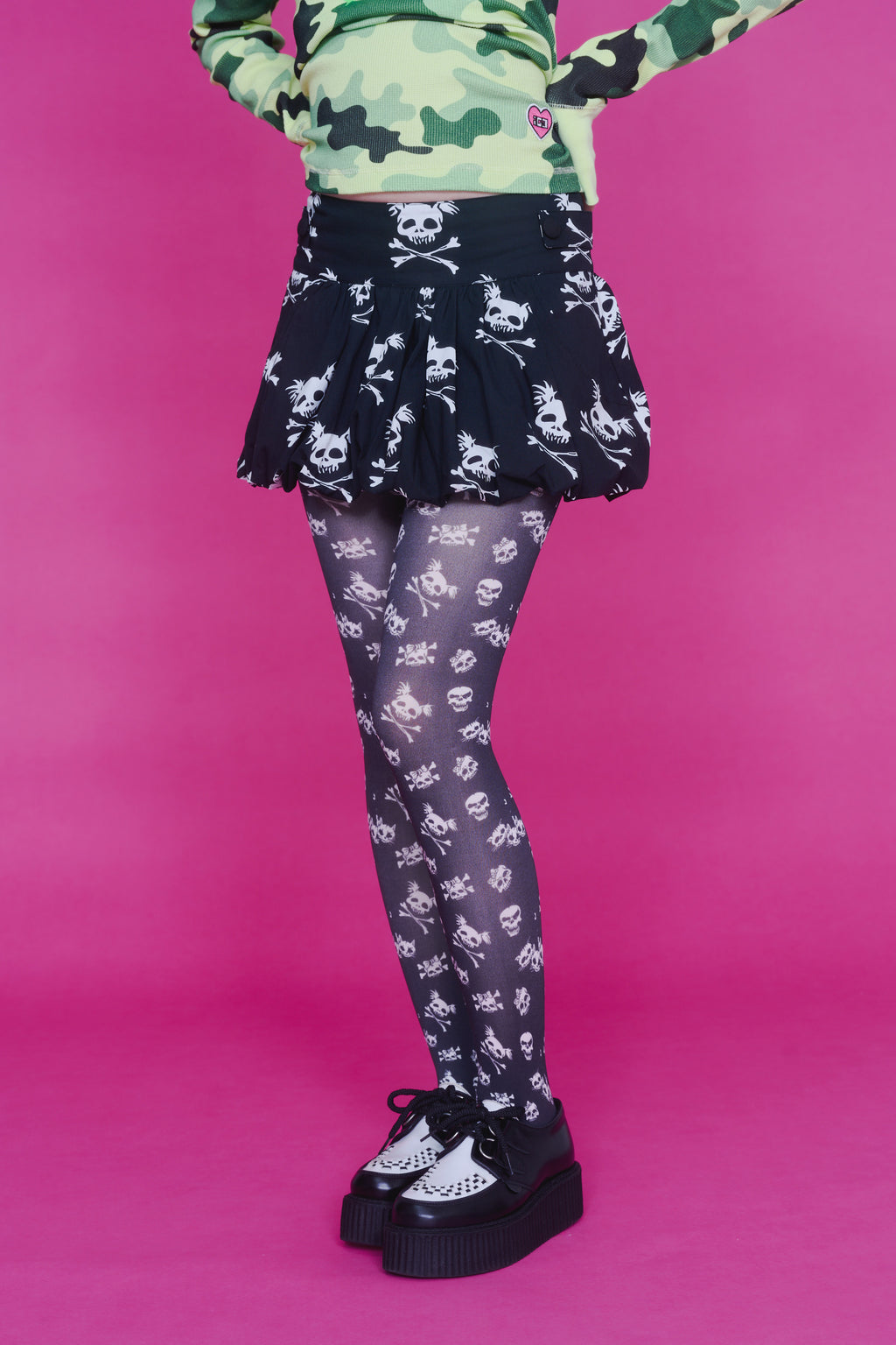 SKULL BALLOON SKIRT