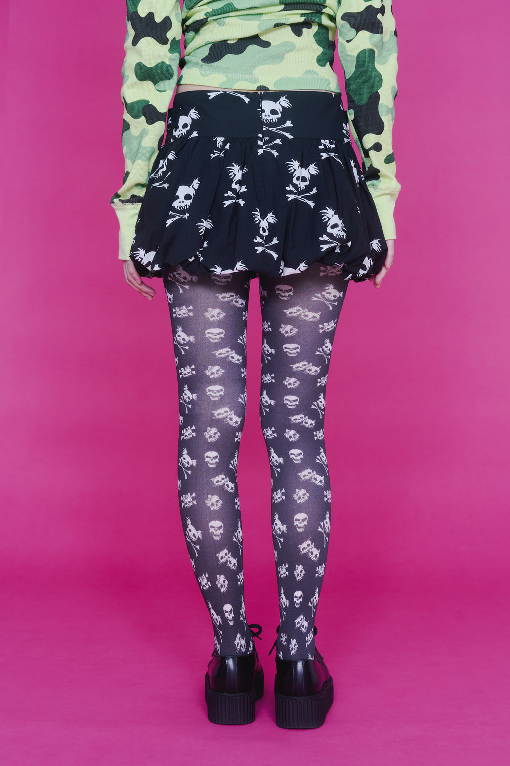 SKULL BALLOON SKIRT