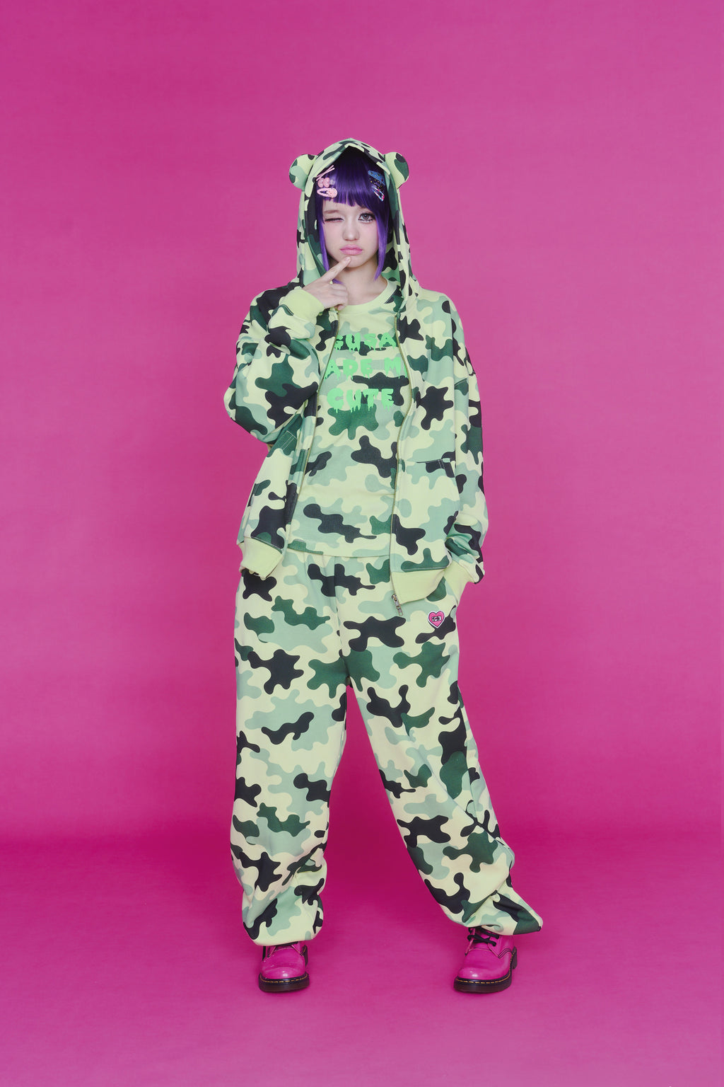 KAWAII CAMO SWEATPANTS GREEN