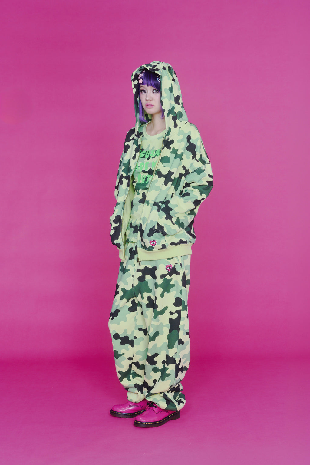 KAWAII CAMO SWEATPANTS GREEN