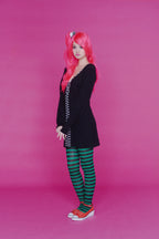 ZIPPER KNIT DRESS BLACK