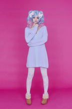 ZIPPER KNIT DRESS LAVENDER