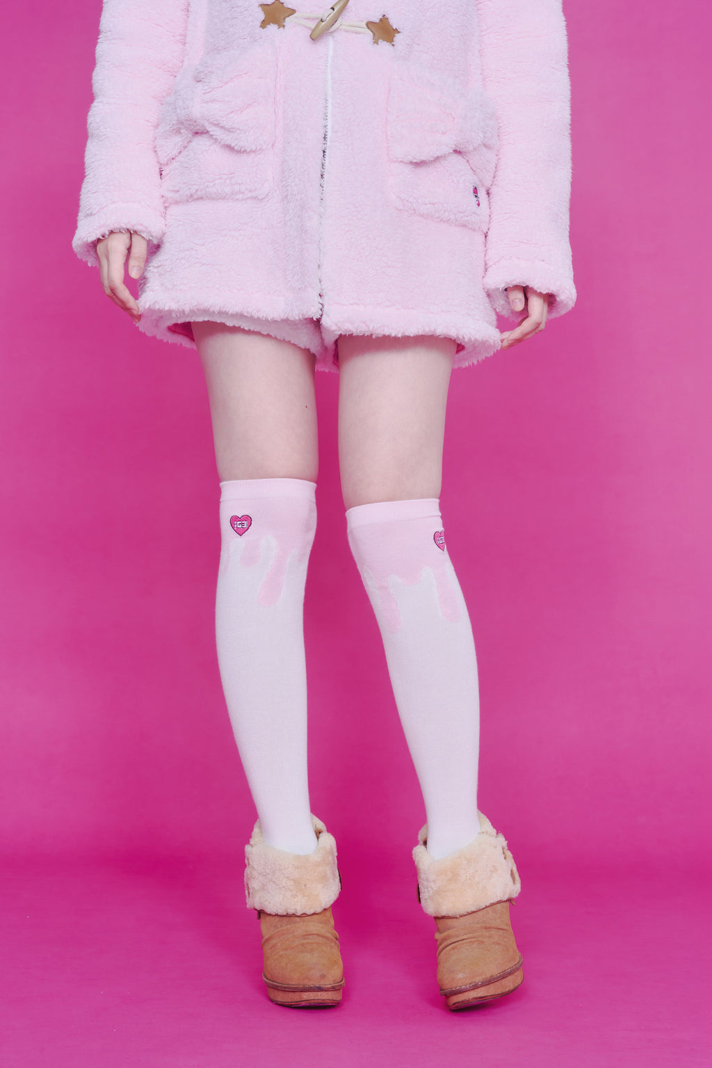 MELT OVER KNEE SOCKS WHITE