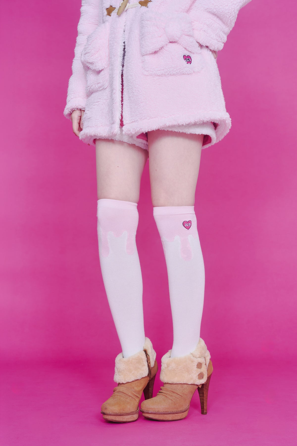 MELT OVER KNEE SOCKS WHITE