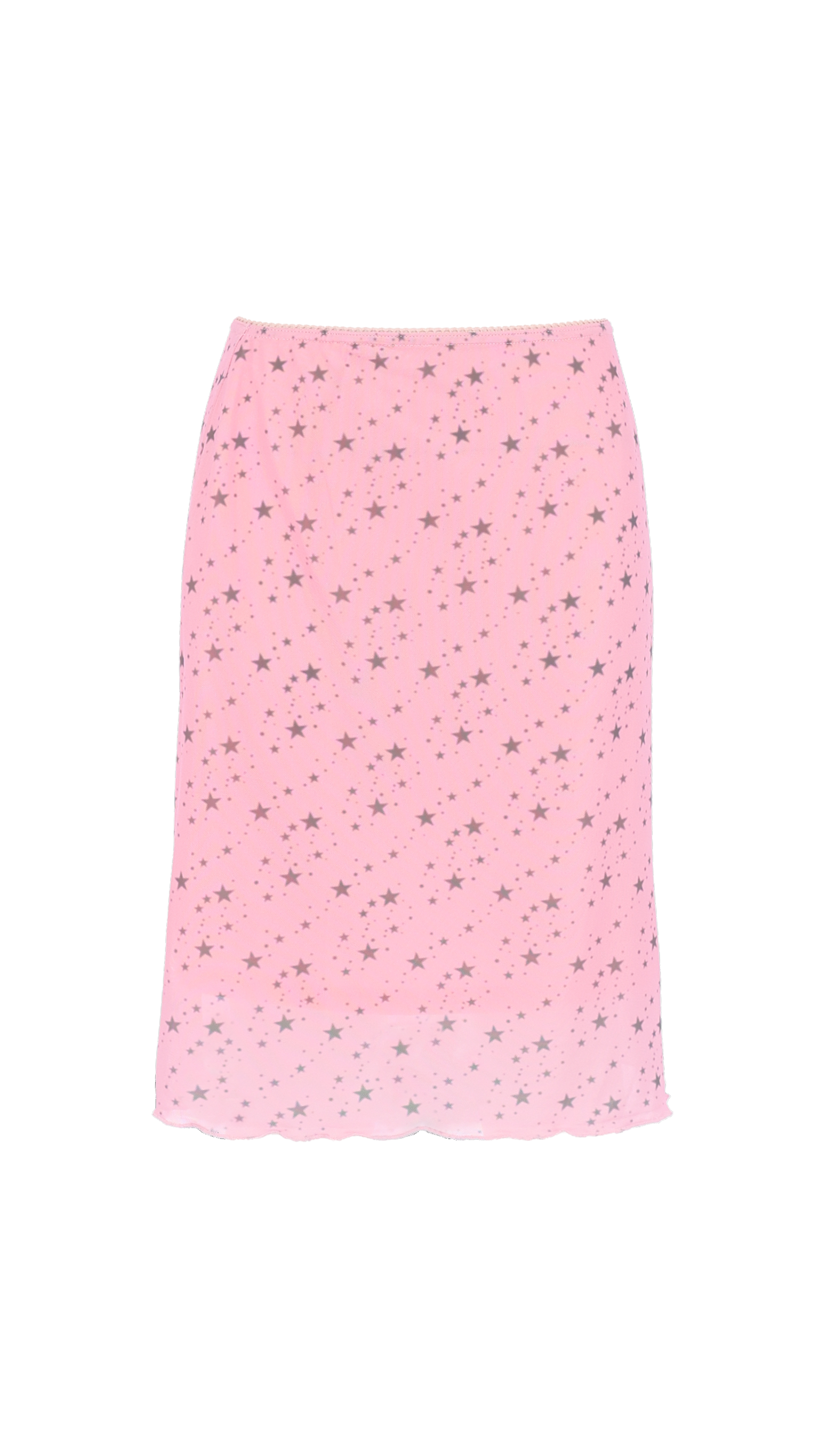 Star mesh midi skirt
