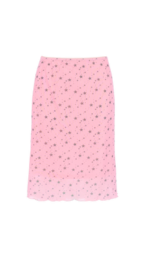 Star mesh midi skirt