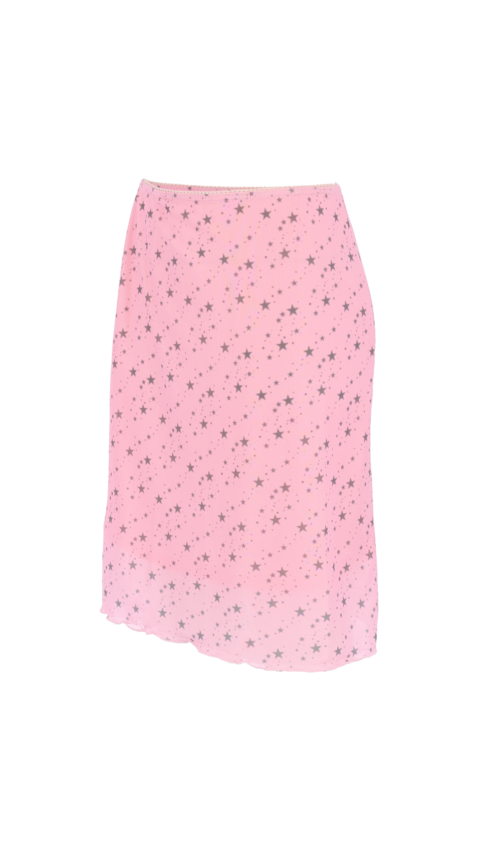 Star mesh midi skirt