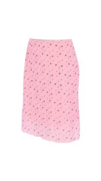 Star mesh midi skirt
