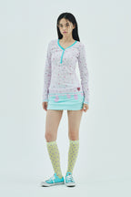 Goth Pixel Henley Top