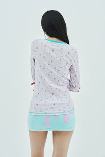 Goth Pixel Henley Top