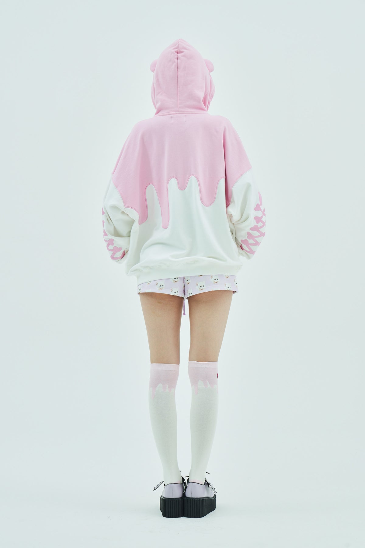 Melt Cream Bear Zip Hoodie