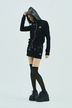 Melt Velour Skort Black Sequin