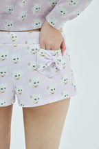 Neko ribbon pocket shorts