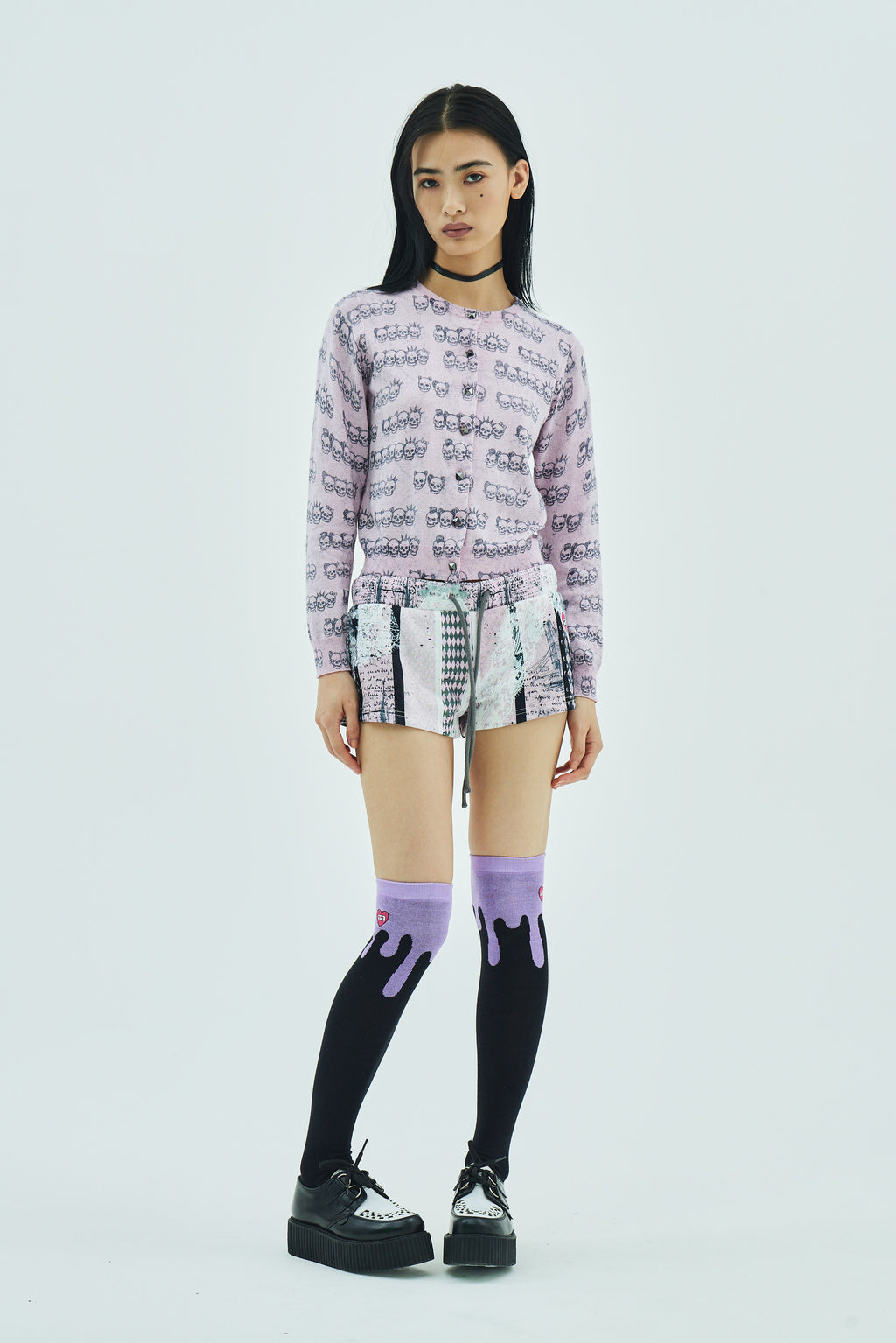 Skull family glitter cardigan
