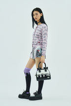 Skull family glitter cardigan