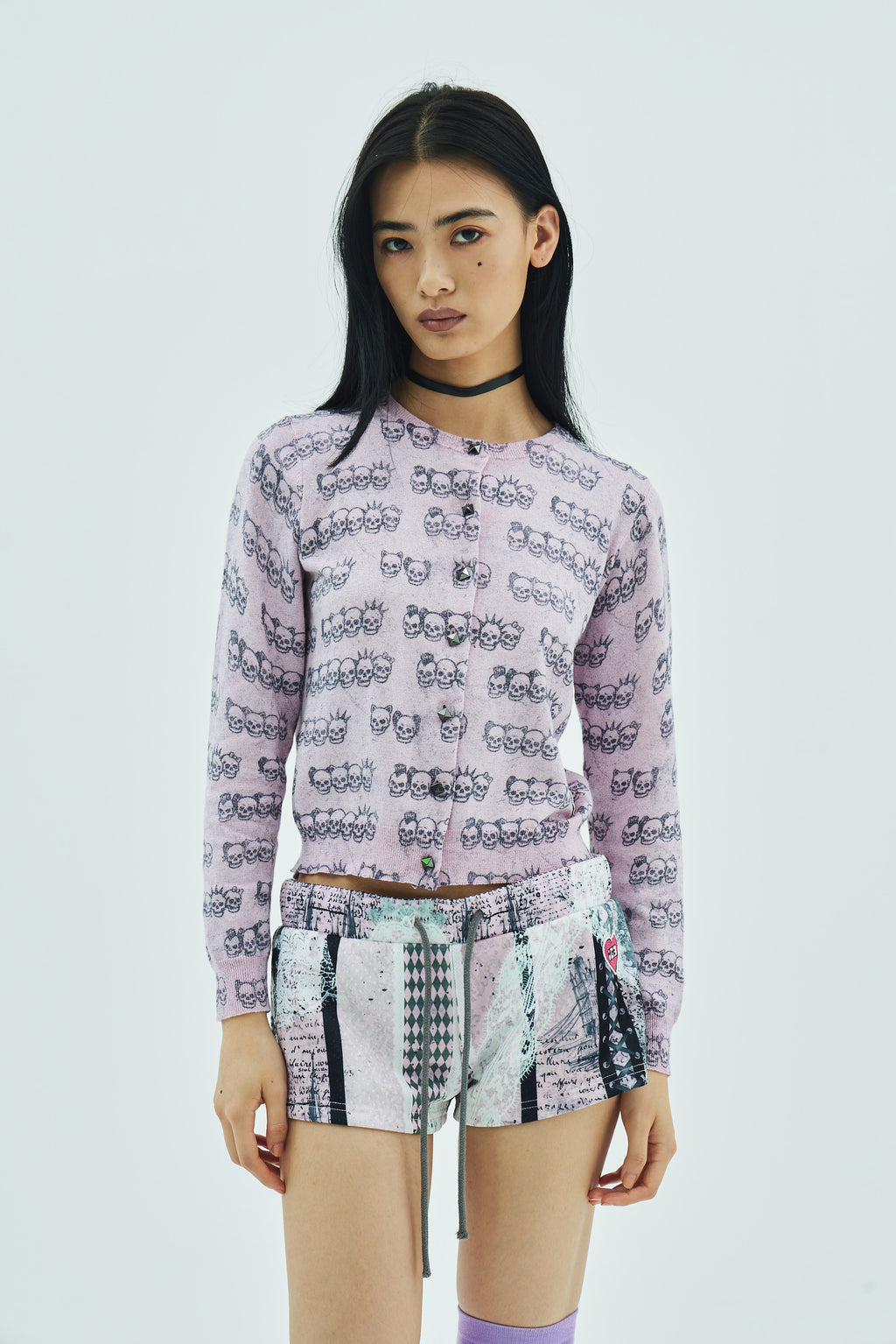 Skull family glitter cardigan