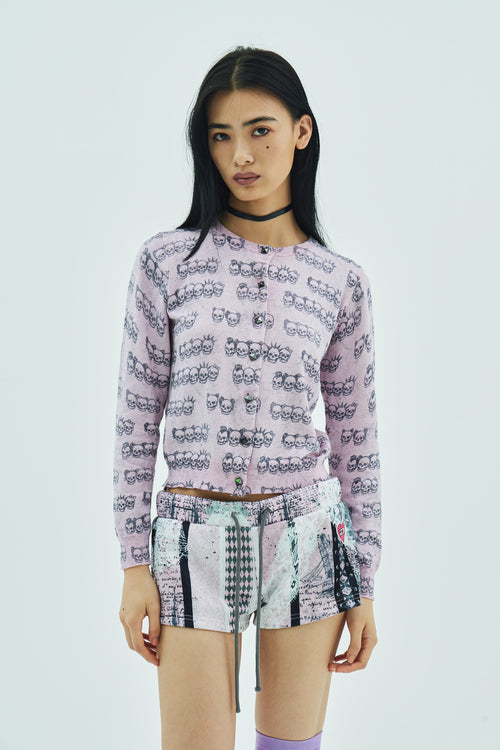 Skull family glitter cardigan