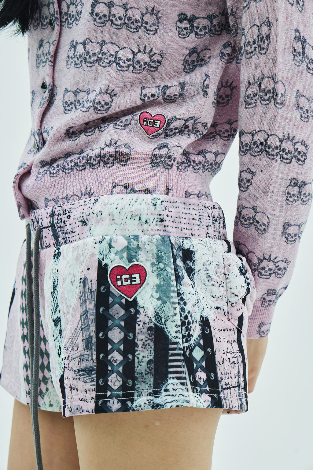 Lace-Up Ribbon Pocket Shorts