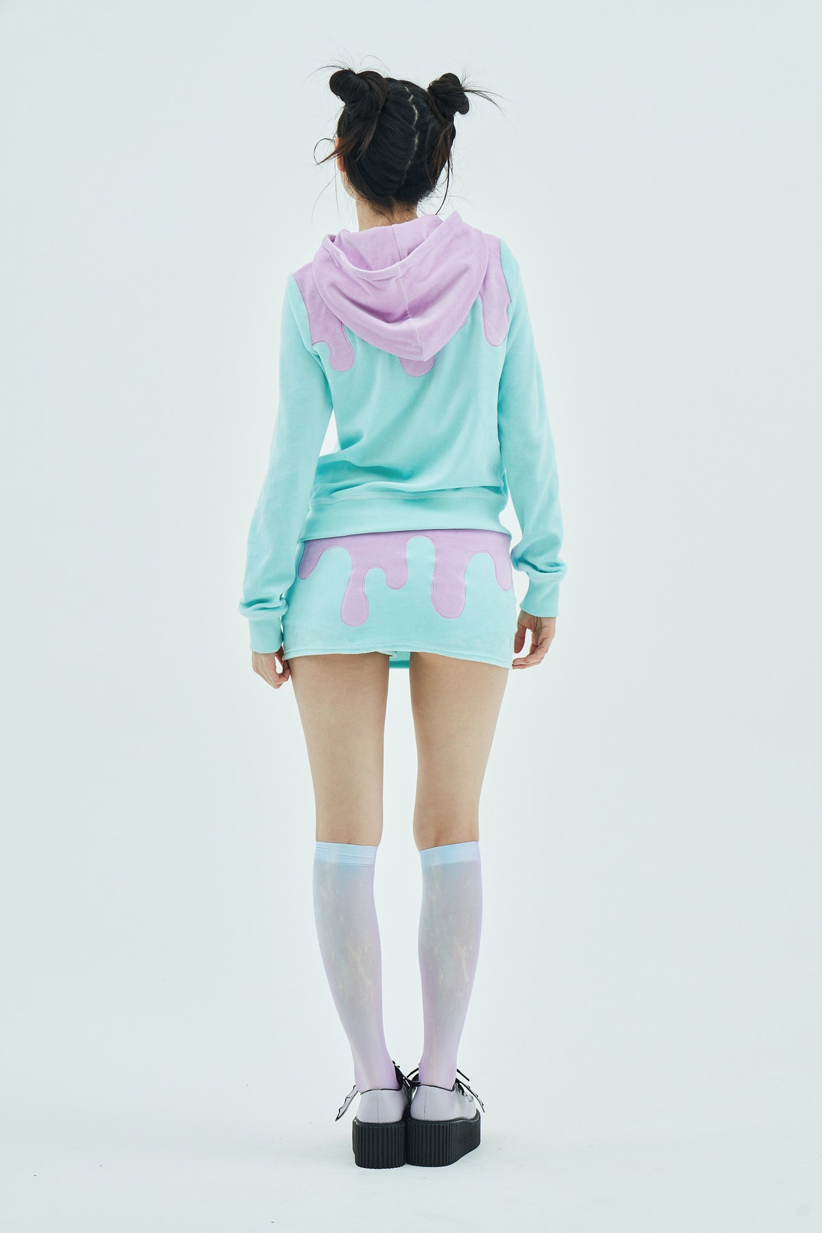 Melt Velour Skort Frost Mint