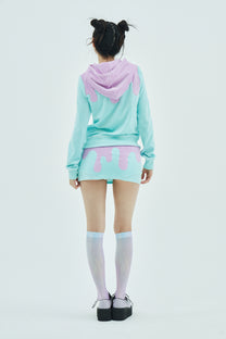 Melt Velour Skort Frost Mint