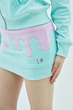 Melt Velour Skort Frost Mint
