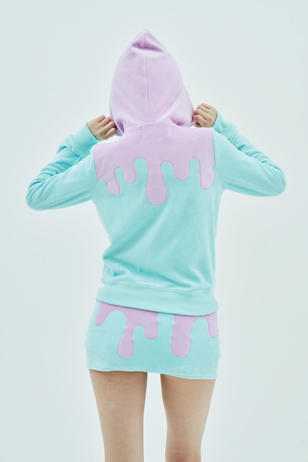 Melt Velour Zip Hoodie Frost Mint