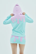 Melt Velour Zip Hoodie Frost Mint