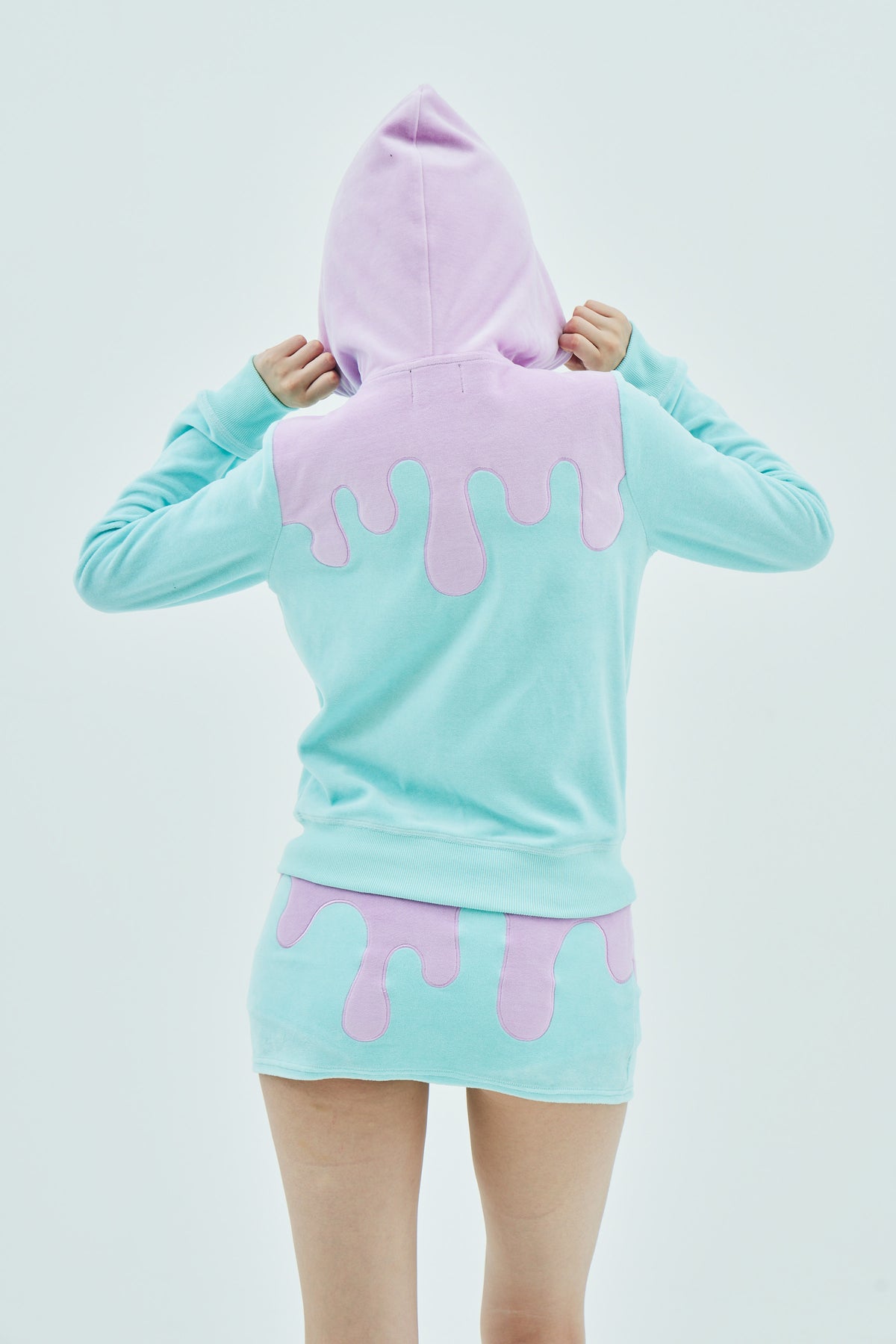 Melt Velour Zip Hoodie Frost Mint