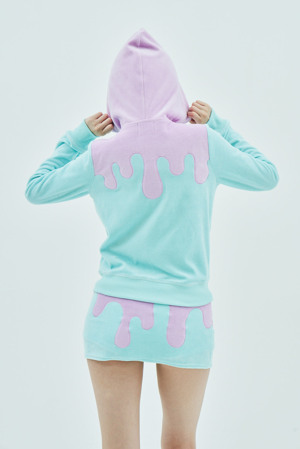 Melt Velour Skort Frost Mint