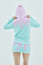 Melt Velour Skort Frost Mint