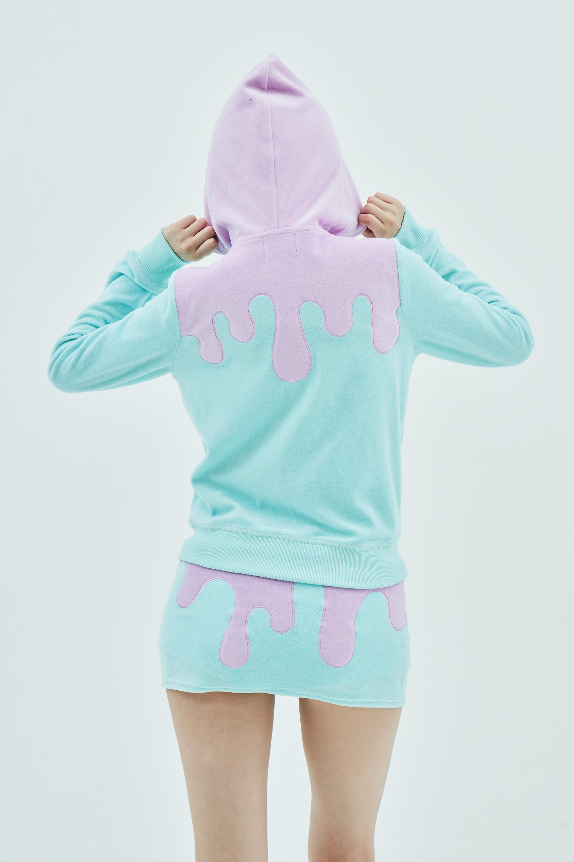 Melt Velour Skort Frost Mint
