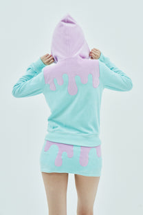 Melt Velour Skort Frost Mint