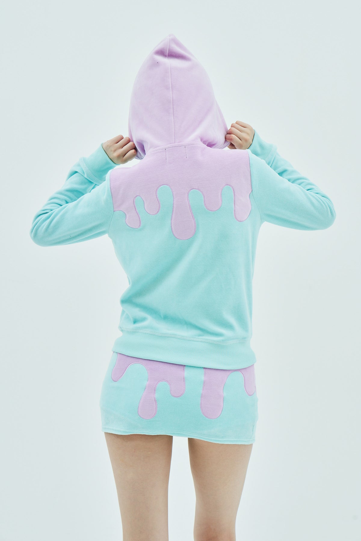 Melt Velour Skort Frost Mint