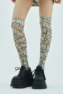 Fake Money Knee-high