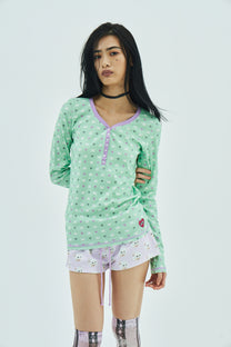 Skull Heart Henley Top