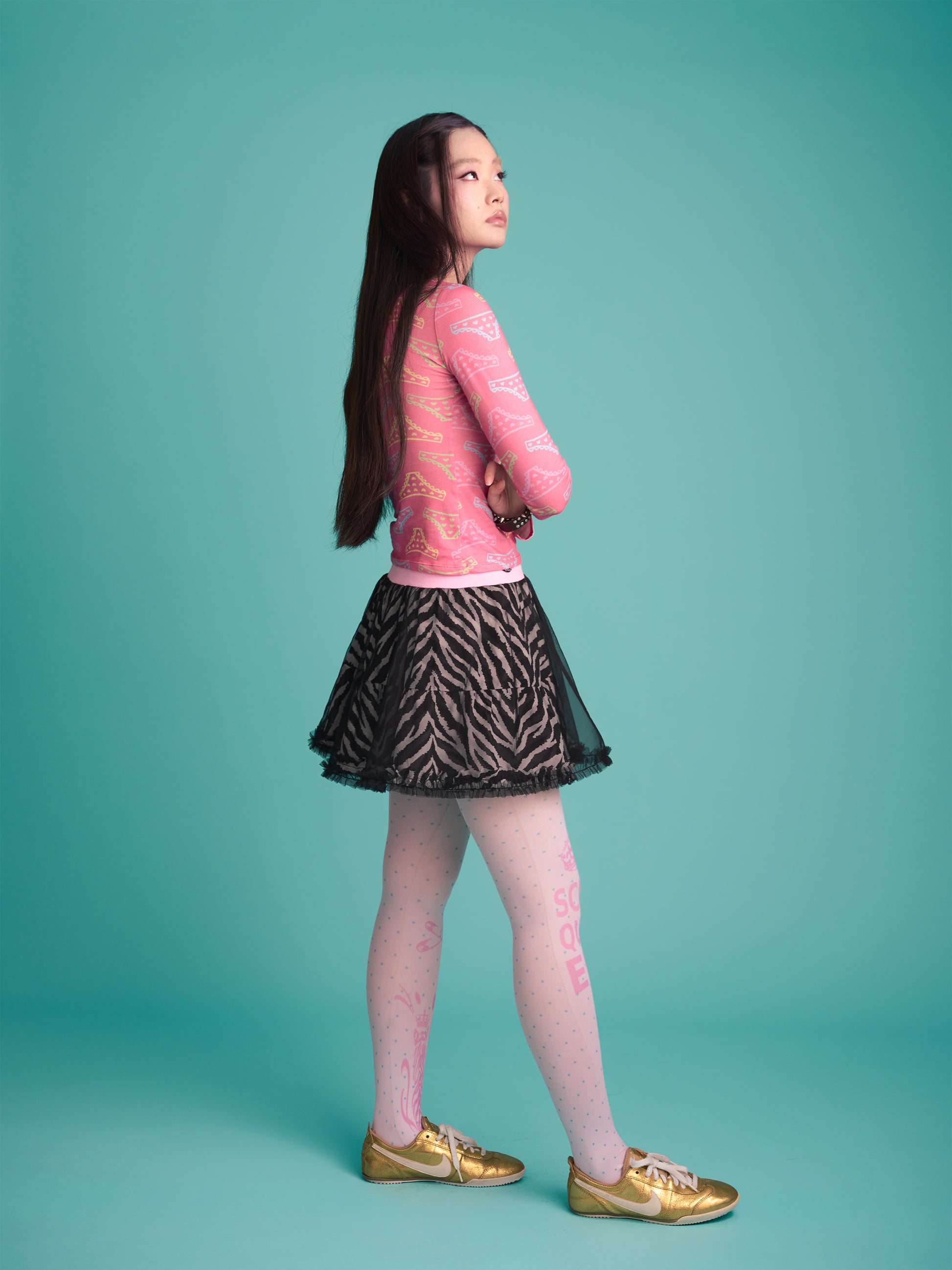 Panty Print Long Sleeve Top