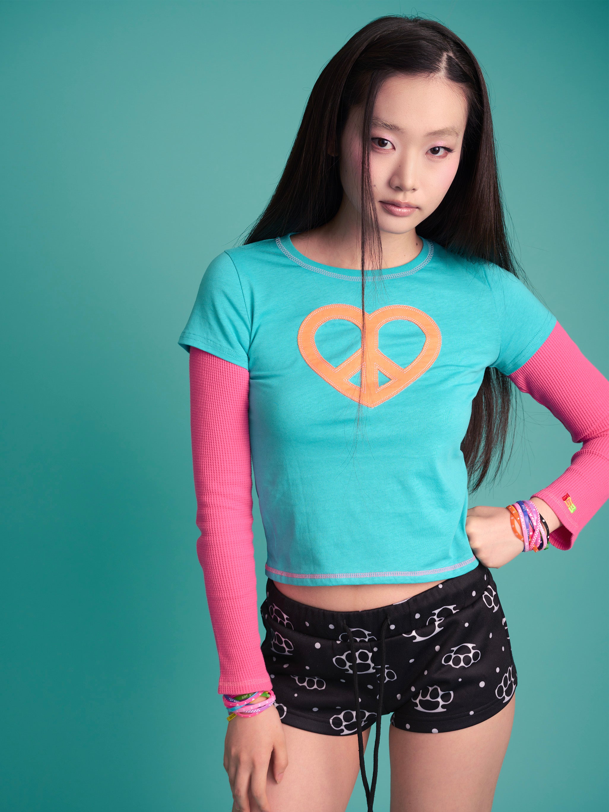 Heart Peace Layered Top