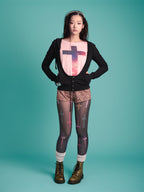 Black Cross Tights 80D