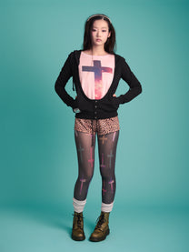 Black Cross Tights