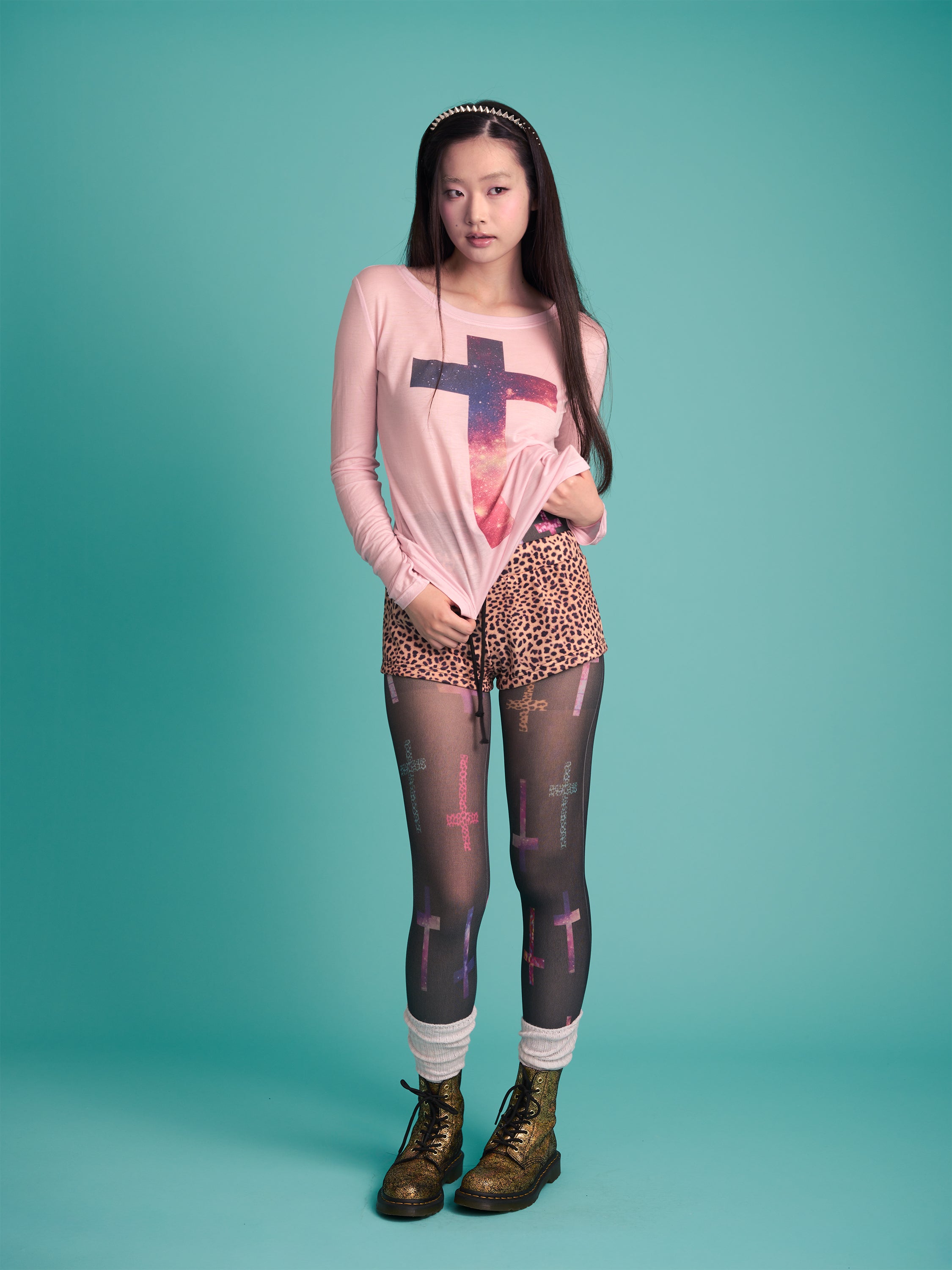 Black Cross Tights